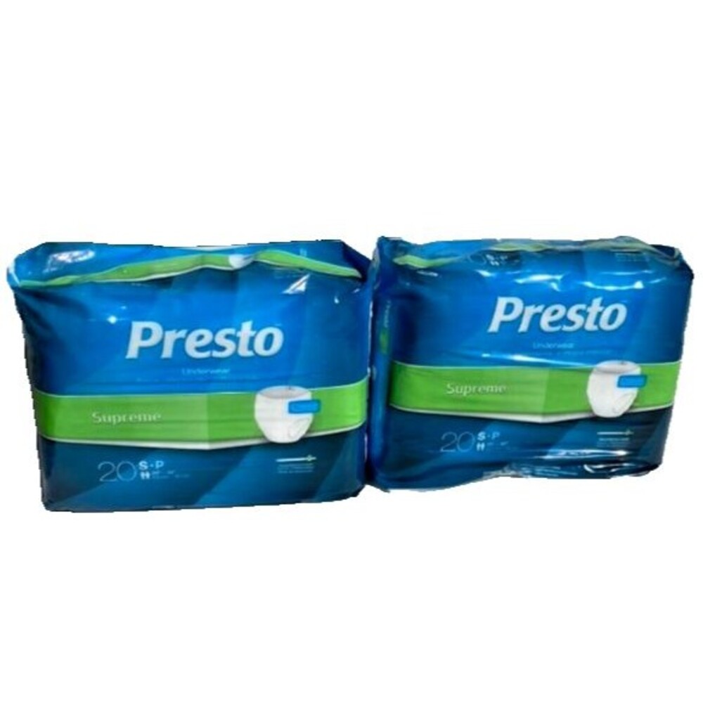 40 PRESTO Supreme Protective Underwear Pull-Up Sz Small Adult or Youth L "25-32"